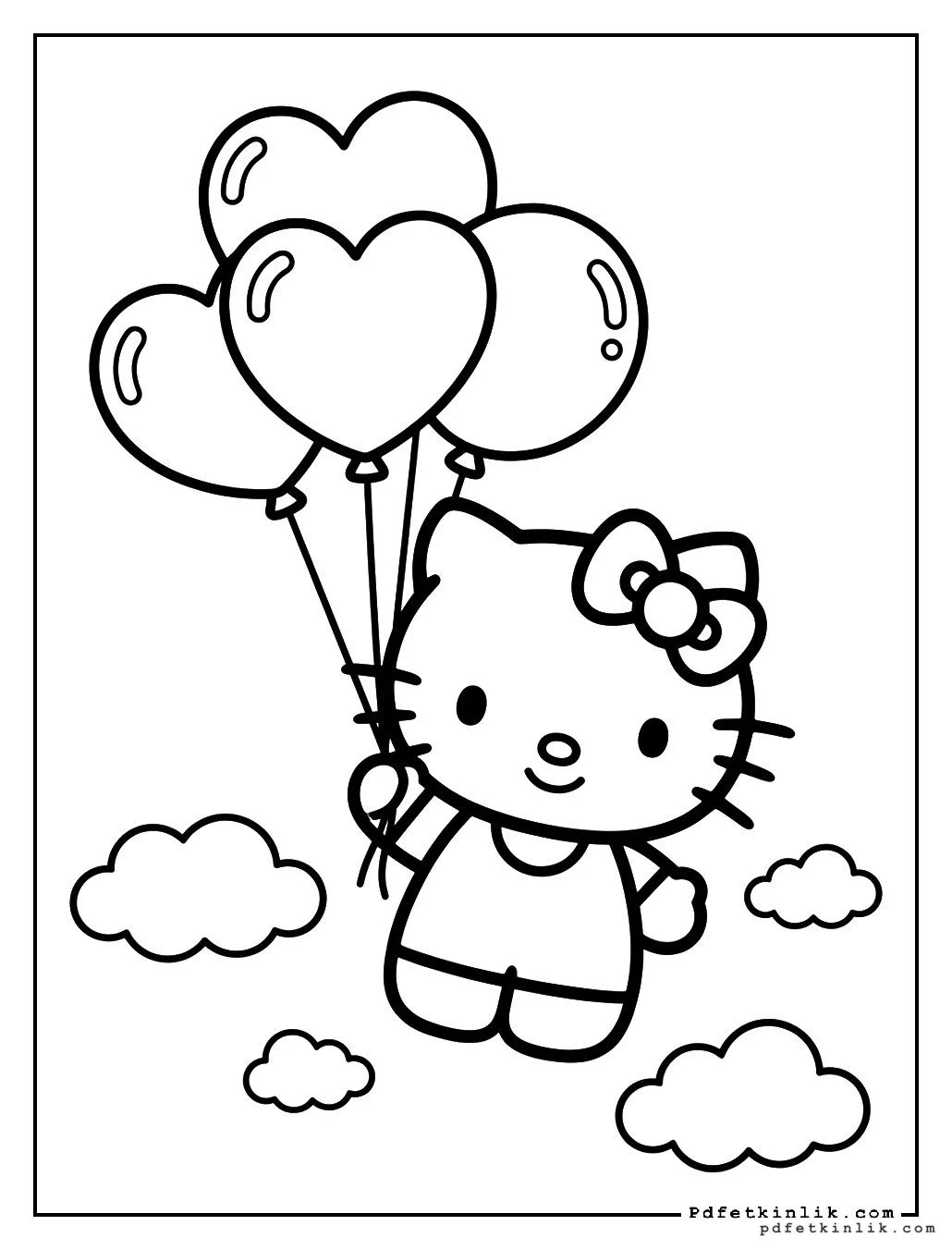 Hello Kitty Balonlarla Uçuyor