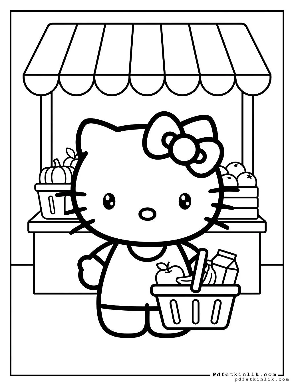 Hello Kitty Pazar Alışverişinde