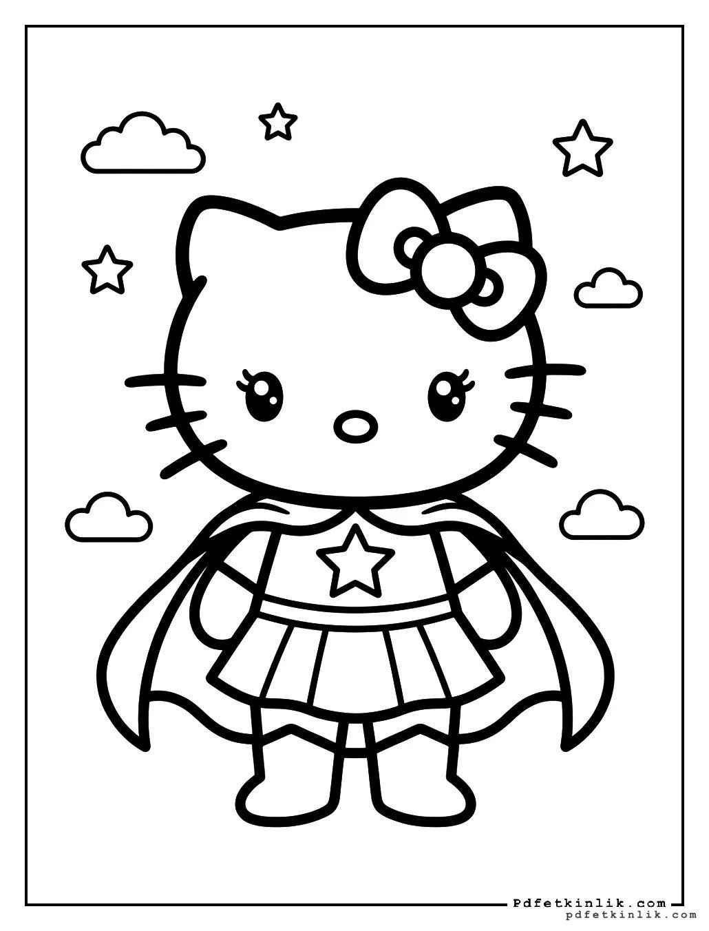 Hello Kitty Süper Kahraman Peleriniyle