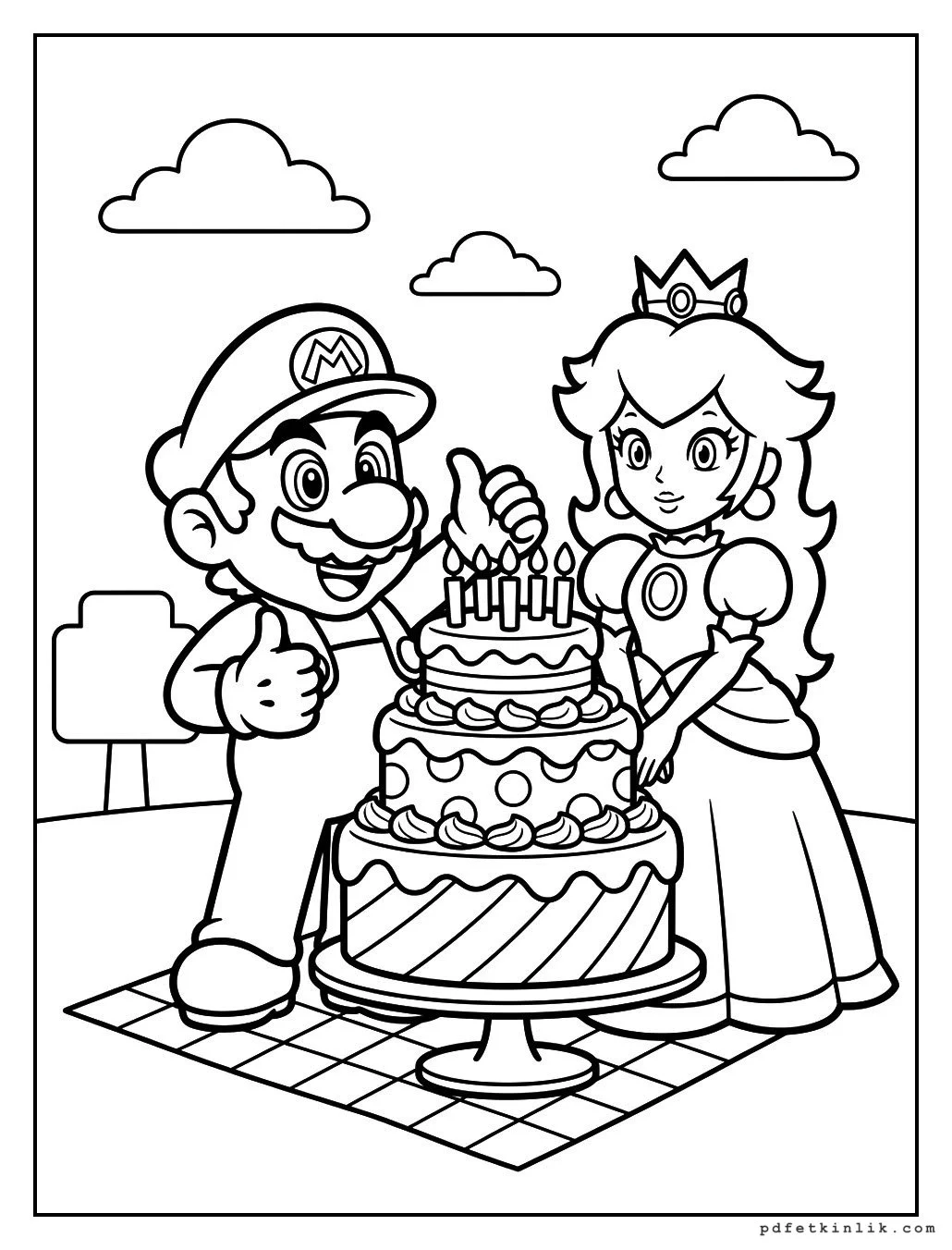 Mario ile Doğum Günü Pastası
