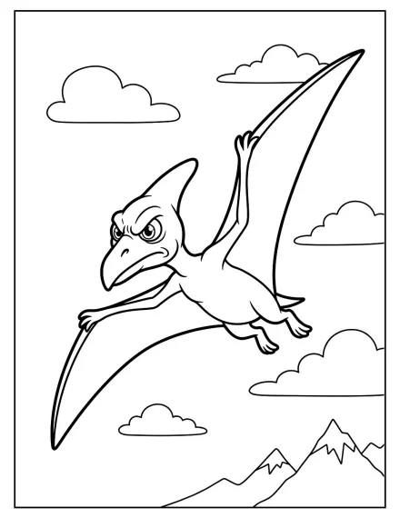 Gökyüzünde Süzülen Pterodactyl