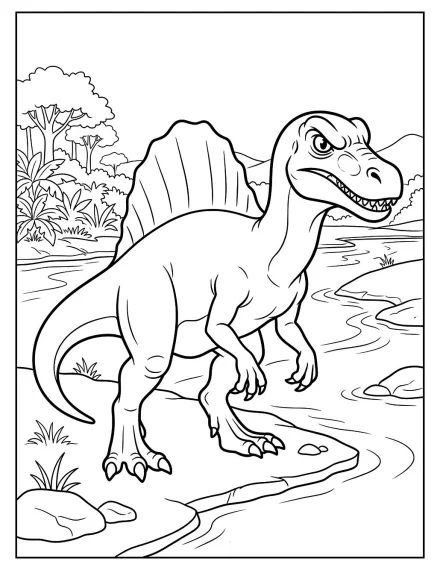 Nehir Kenarında Spinosaurus