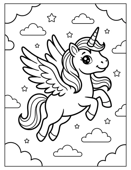 Gökyüzünde Süzülen Unicorn