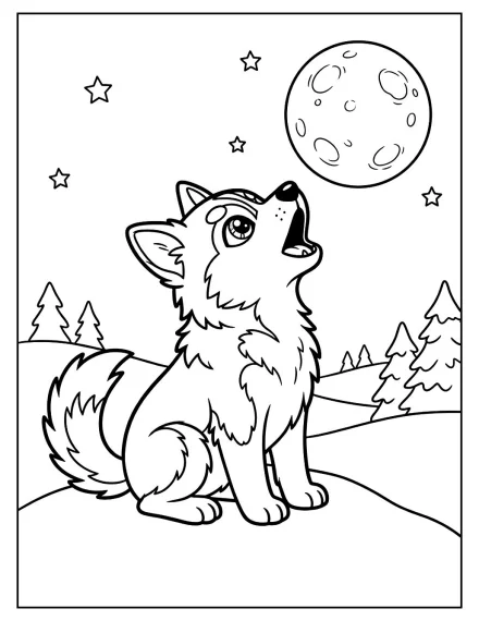 Ay ve Uluyan Husky