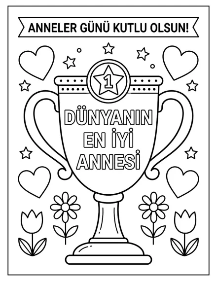 Dünyanın En İyi Annesine Kupa