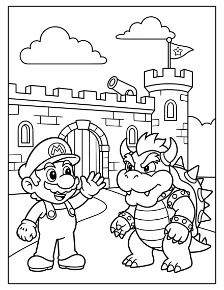 Mario ve Bowser Karşıkarşıya